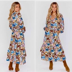Show Me Your Mumu Butterfly Print Maxi Dress